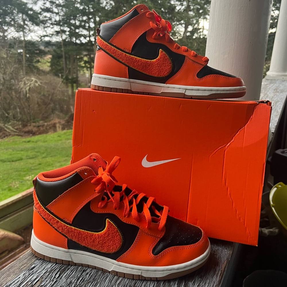 Nike Dunk High Retro university Shoes Men’s 8.5 Women’s 10 Chenille Swoosh New